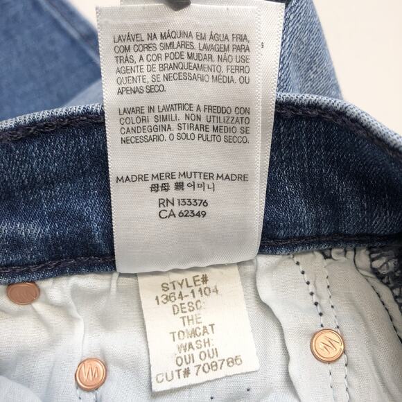 NWT MOTHER The Tomcat Oui Oui Straight Leg Blue Jeans Women's Sz 26 MSRP $258 - Picture 7 of 10